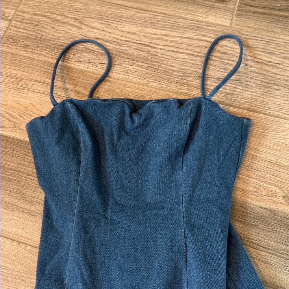 Susana Monaco Women's Light Blue Denim Mini Dress Western Cowgirl NWT Sz Small - Picture 3 of 8